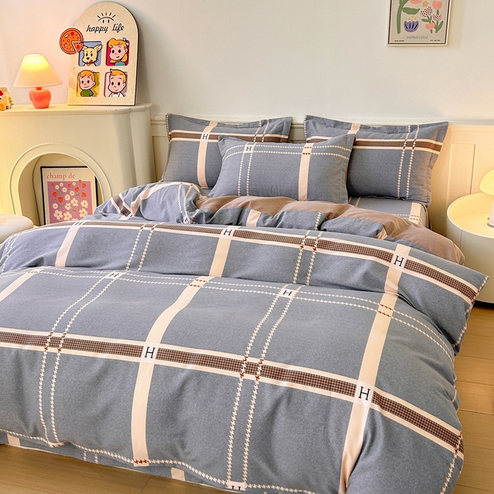 91家纺网 家纺一手货源 找家纺 2025新款加厚生态磨毛床单四件套 兰迪