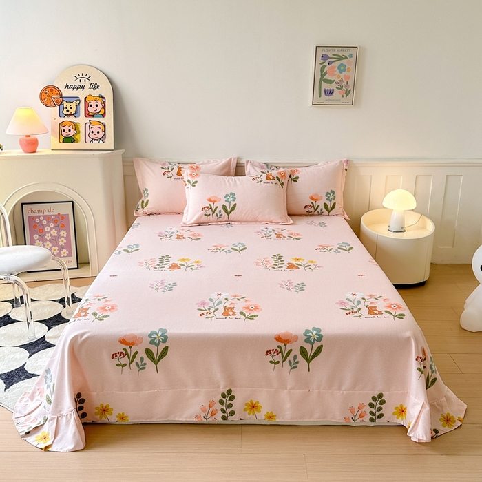 91家纺网 家纺一手货源 找家纺 2025新款加厚生态磨毛单床单 西西里