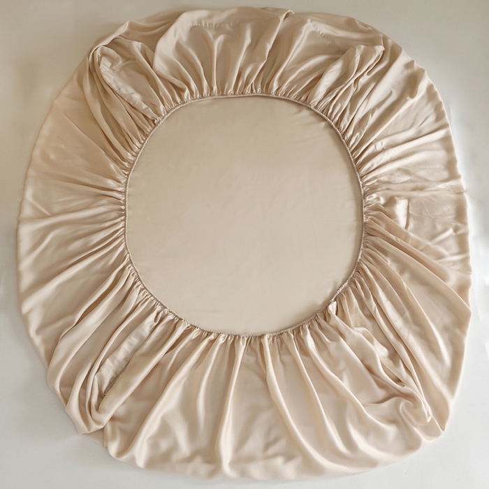 91家纺网 家纺一手货源 找家纺 轩和 2025新款A类LF60S兰精天丝单品床笠 奶酪黄