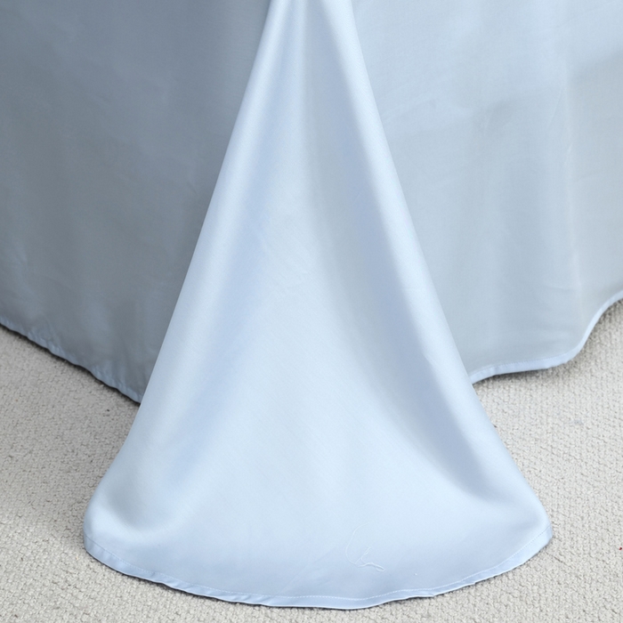 91家纺网 家纺一手货源 找家纺 轩和 2025新款A类LF60S兰精天丝单品床单 夏日蓝