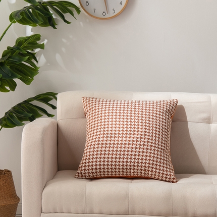 91家纺网 家纺一手货源 找家纺 （总）囍莱家纺 2024新款双拼提花雪尼尔抱枕G023