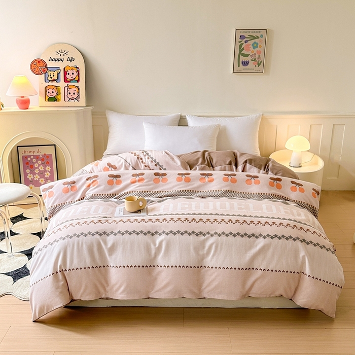 91家纺网 家纺一手货源 找家纺 2025新款加厚生态磨毛单被套 卡蜜拉