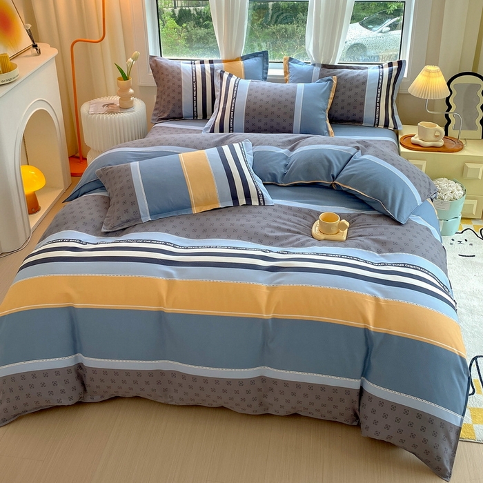 91家纺网 家纺一手货源 找家纺 帛缔思 2024新款加厚淳木棉四件套 卡纳贝斯