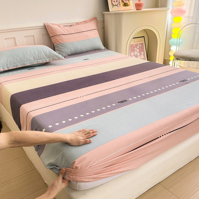 91家纺网 家纺一手货源 找家纺 2025新款加厚生态磨毛单床笠 杰森