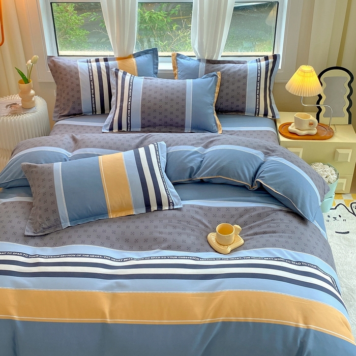 91家纺网 家纺一手货源 找家纺 帛缔思 2024新款加厚淳木棉四件套 卡纳贝斯