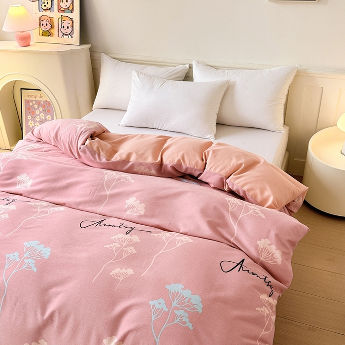 91家纺网 家纺一手货源 找家纺 2025新款加厚生态磨毛单被套 清风觅影