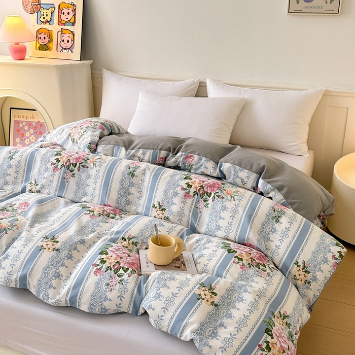 91家纺网 家纺一手货源 找家纺 2025新款加厚生态磨毛单被套 法芙娜