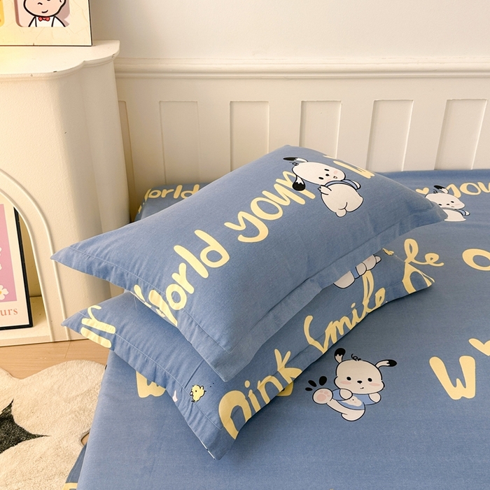 91家纺网 家纺一手货源 找家纺 2025新款加厚生态磨毛单枕套 萌宠宝贝