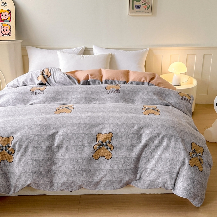 91家纺网 家纺一手货源 找家纺 2025新款加厚生态磨毛单被套 罗拉