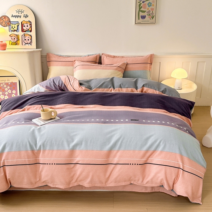 91家纺网 家纺一手货源 找家纺 2025新款加厚生态磨毛床单四件套 杰森