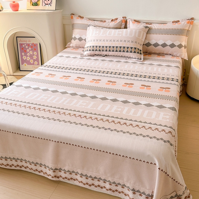 91家纺网 家纺一手货源 找家纺 2025新款加厚生态磨毛单床单 卡蜜拉