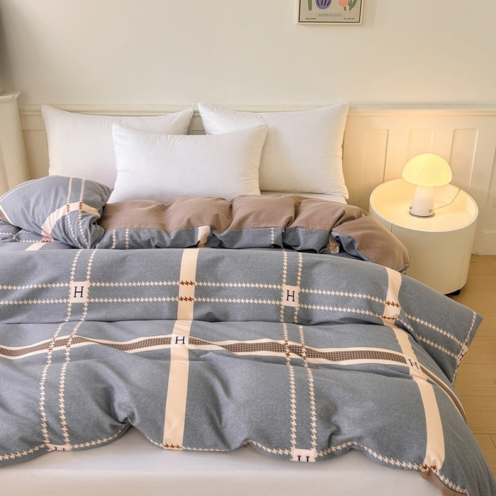 91家纺网 家纺一手货源 找家纺 2025新款加厚生态磨毛单被套 兰迪