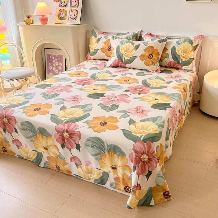 91家纺网 家纺一手货源 找家纺 2025新款加厚生态磨毛单床单 梦若菲