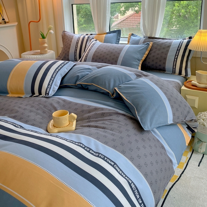 91家纺网 家纺一手货源 找家纺 帛缔思 2024新款加厚淳木棉四件套 卡纳贝斯