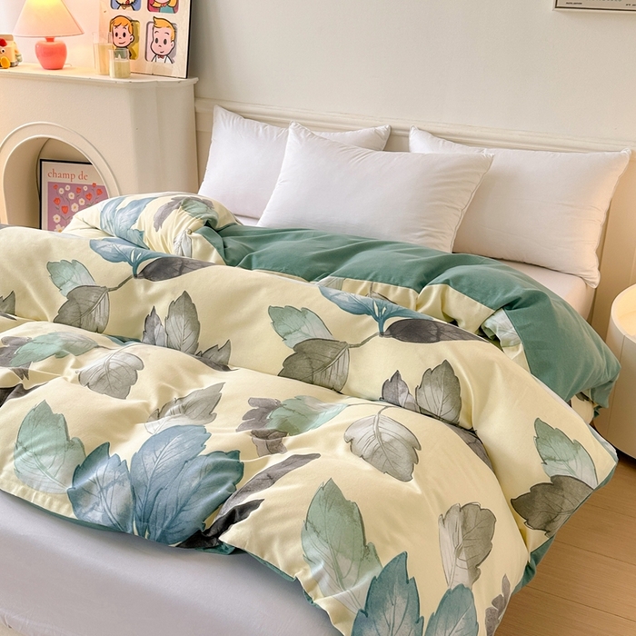 91家纺网 家纺一手货源 找家纺 2025新款加厚生态磨毛单被套 水墨江南