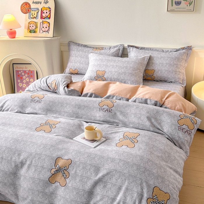 91家纺网 家纺一手货源 找家纺 2025新款加厚生态磨毛床单四件套 罗拉