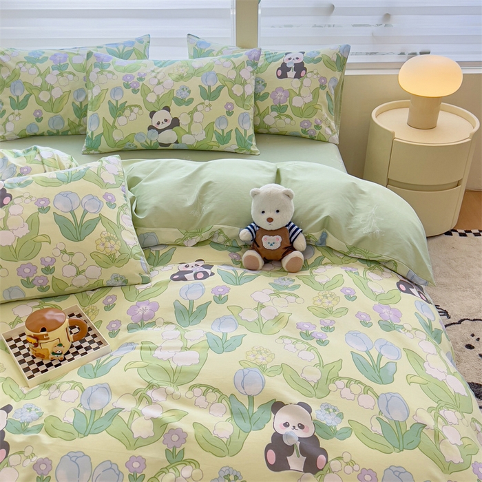 91家纺网 家纺一手货源 找家纺 红馆 2025年全棉12868印花系列四件套恋恋夏日