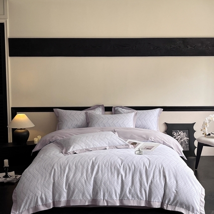 柠馨 2024新款全棉磨毛印花四件套-宽边工艺款 莉斯