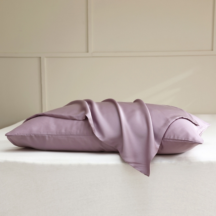 91家纺网 家纺一手货源 找家纺 轩和 2025新款A类LF60S兰精天丝单品枕套 香气紫