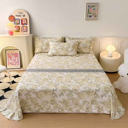 2025新款加厚生态磨毛单床单 初恋