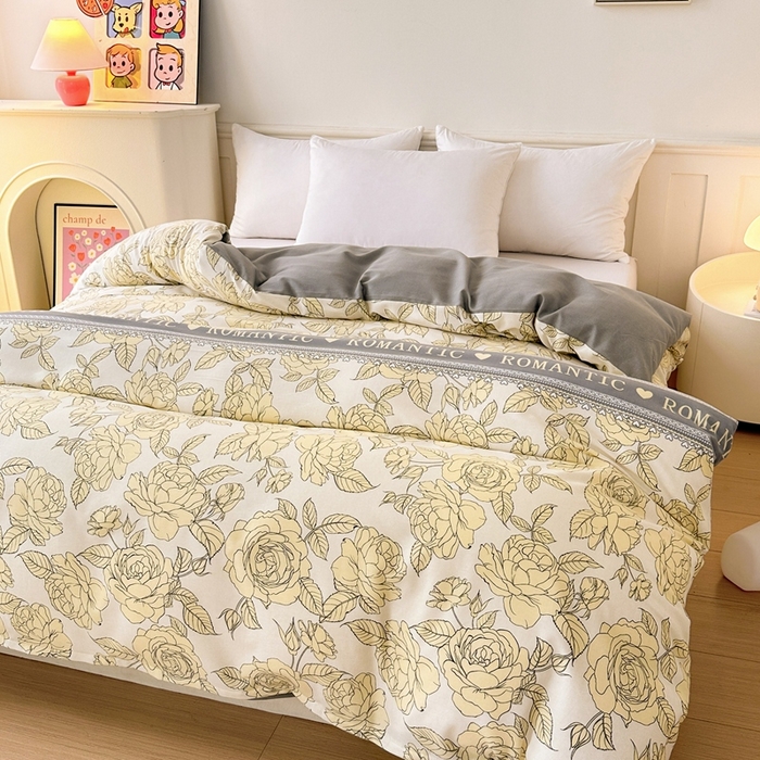 91家纺网 家纺一手货源 找家纺 2025新款加厚生态磨毛单被套 初恋