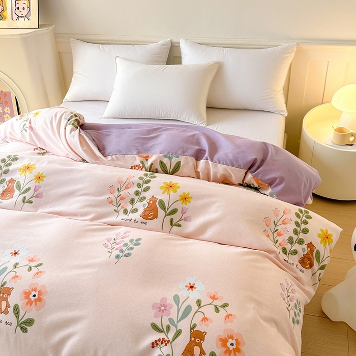 91家纺网 家纺一手货源 找家纺 2025新款加厚生态磨毛单被套 西西里