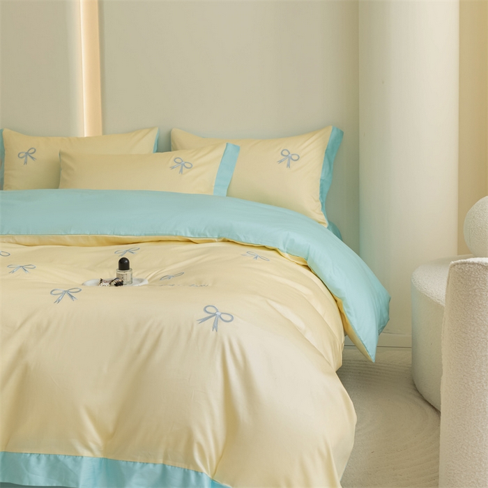 91家纺网 家纺一手货源 找家纺 （总）小久久（小九九） 2024新款A类全棉刺绣四件套-甜梦