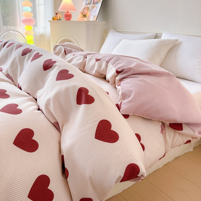 91家纺网 家纺一手货源 找家纺 2025新款加厚生态磨毛单被套 完美恋人