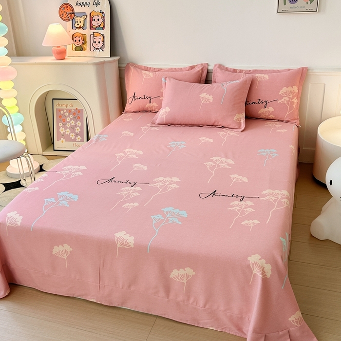 91家纺网 家纺一手货源 找家纺 2025新款加厚生态磨毛单床单 清风觅影