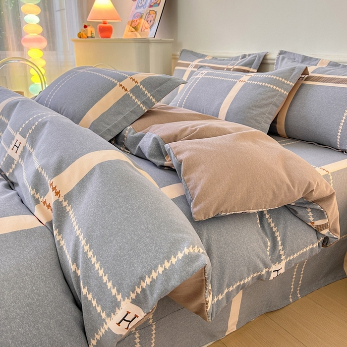 91家纺网 家纺一手货源 找家纺 2025新款加厚生态磨毛床单四件套 兰迪