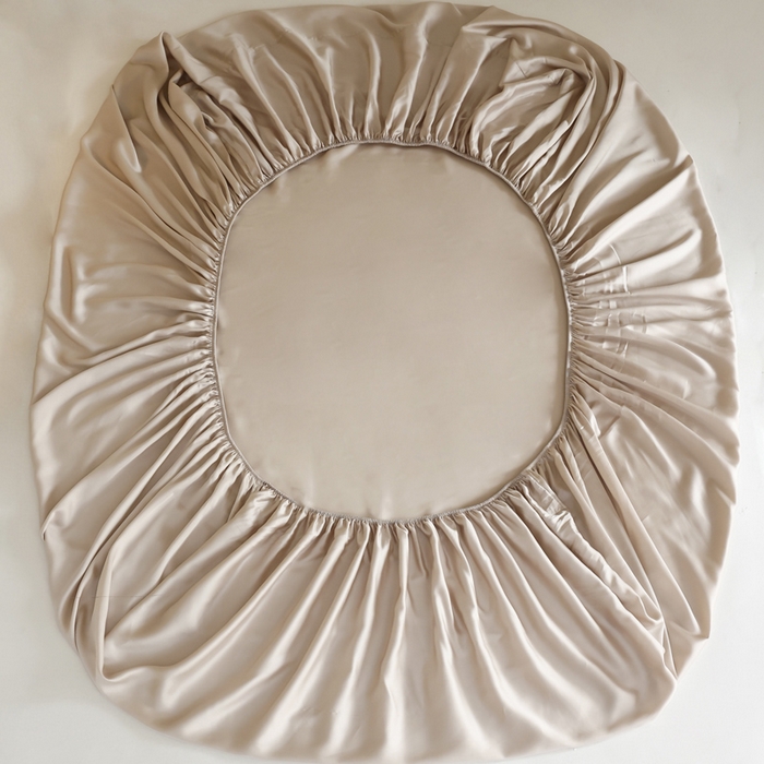 91家纺网 家纺一手货源 找家纺 轩和 2025新款A类LF60S兰精天丝单品床笠 铂光金