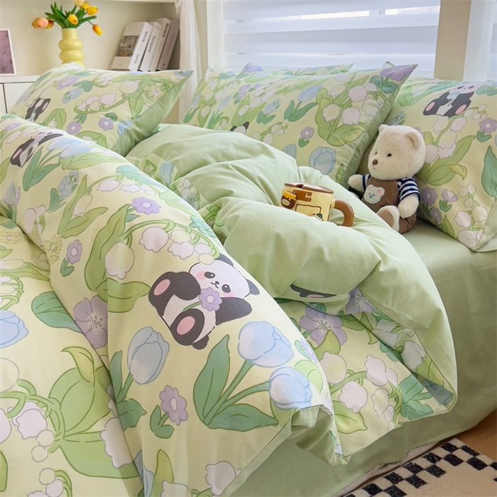 91家纺网 家纺一手货源 找家纺 红馆 2025年全棉12868印花系列四件套恋恋夏日