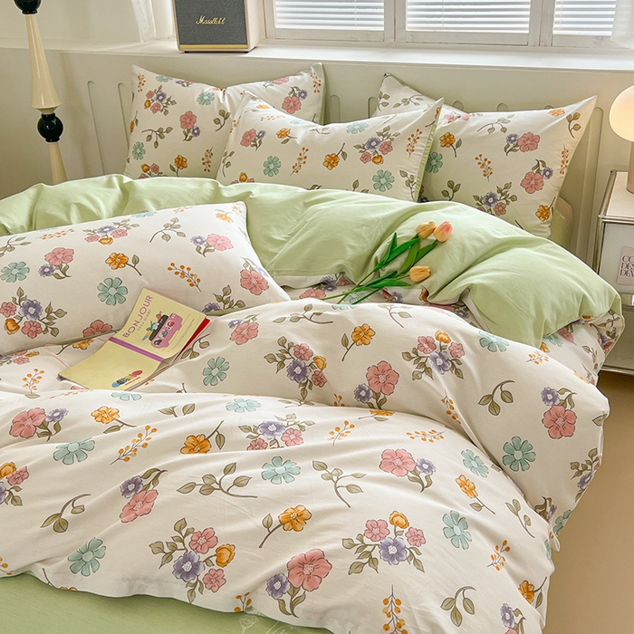 91家纺网 家纺一手货源 找家纺 红馆 2025年全棉12868印花系列四件套满天星