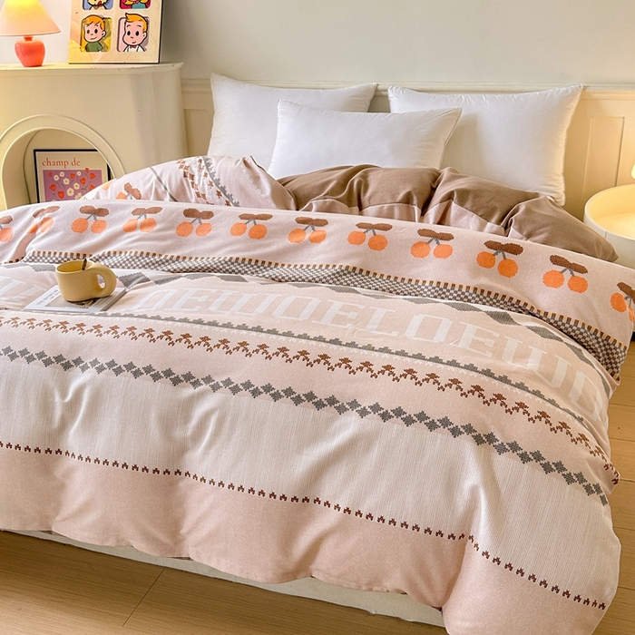 91家纺网 家纺一手货源 找家纺 2025新款加厚生态磨毛单被套 卡蜜拉