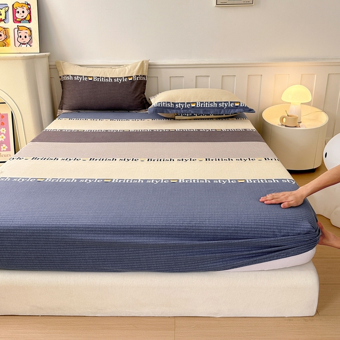 91家纺网 家纺一手货源 找家纺 2025新款加厚生态磨毛床笠四件套 塞利维亚