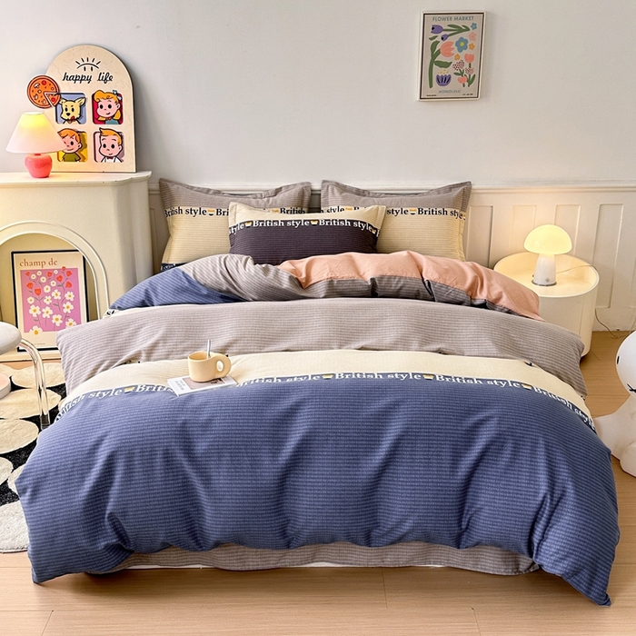 91家纺网 家纺一手货源 找家纺 2025新款加厚生态磨毛床单四件套 塞利维亚