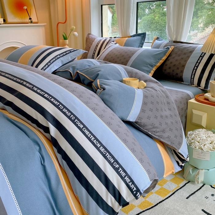 91家纺网 家纺一手货源 找家纺 帛缔思 2024新款加厚淳木棉四件套 卡纳贝斯