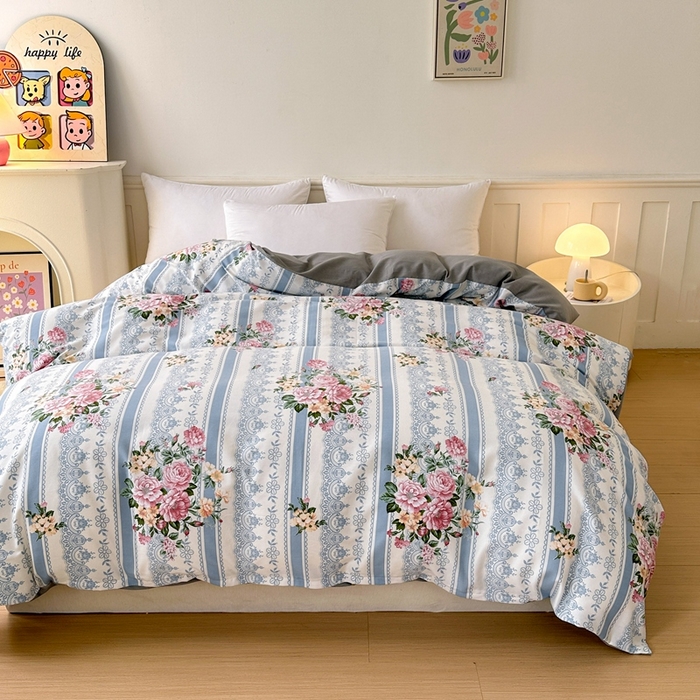 91家纺网 家纺一手货源 找家纺 2025新款加厚生态磨毛单被套 法芙娜