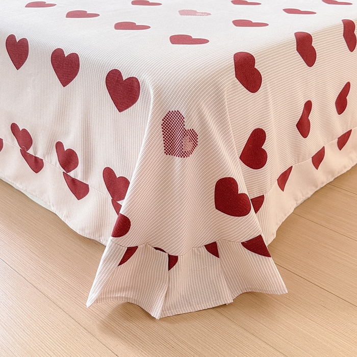 91家纺网 家纺一手货源 找家纺 2025新款加厚生态磨毛单床单 完美恋人