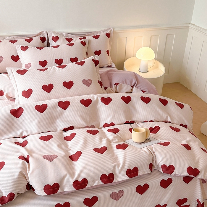 91家纺网 家纺一手货源 找家纺 2025新款加厚生态磨毛床单四件套 完美恋人