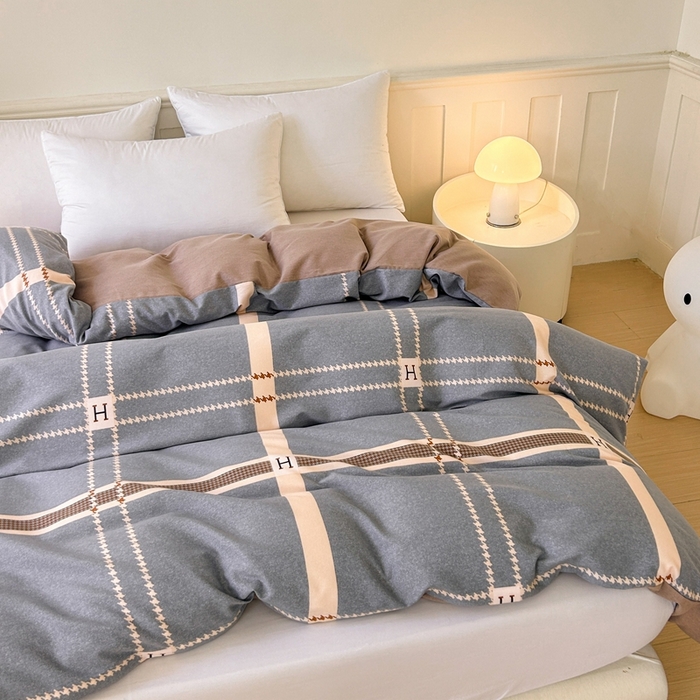 91家纺网 家纺一手货源 找家纺 2025新款加厚生态磨毛单被套 兰迪