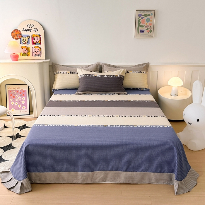 91家纺网 家纺一手货源 找家纺 2025新款加厚生态磨毛单床单 塞利维亚