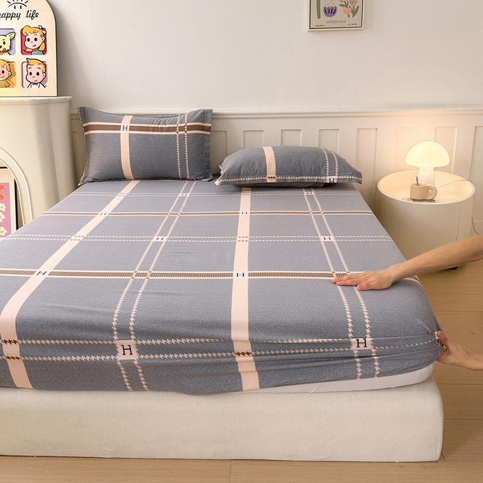 91家纺网 家纺一手货源 找家纺 2025新款加厚生态磨毛床笠四件套 兰迪