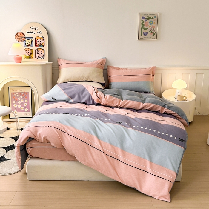 91家纺网 家纺一手货源 找家纺 2025新款加厚生态磨毛床笠四件套 杰森