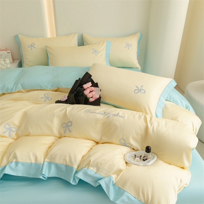 91家纺网 家纺一手货源 找家纺 （总）小久久（小九九） 2024新款A类全棉刺绣四件套-甜梦