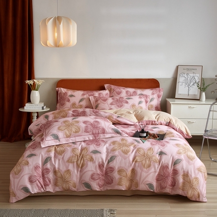 91家纺网 家纺一手货源 找家纺 （总）2025新款全棉精梳磨毛印花四件套