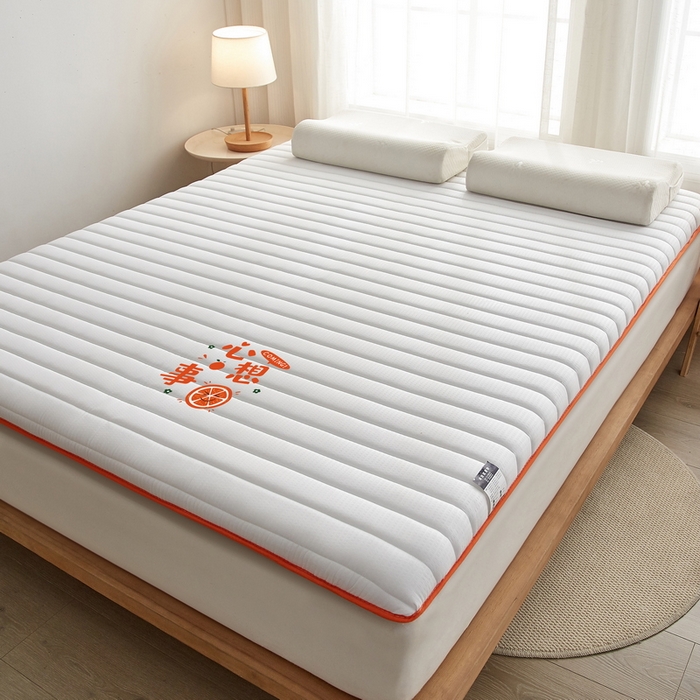 91家纺网 家纺一手货源 找家纺 迪乐妮家居 2024新款成人款泡泡棉单边抗压床垫 心想事成-白