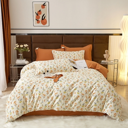 91家纺网 家纺一手货源 找家纺 （总）2025新款全棉精梳磨毛印花四件套