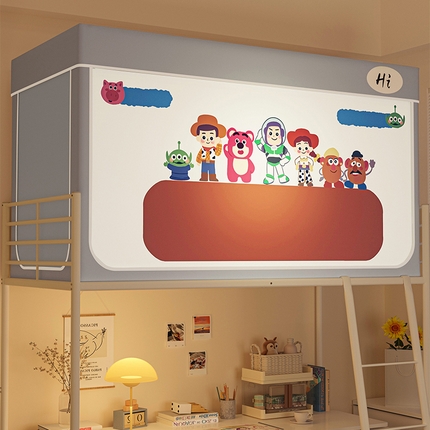 91家纺网 家纺一手货源 找家纺 （总）安金蚊帐 2024新款防蚊遮光一体99%强遮光学生宿舍上下铺遮光学生蚊帐-系列二