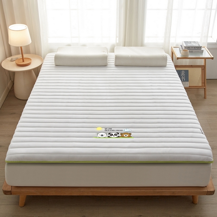 91家纺网 家纺一手货源 找家纺 卡派 2024新款成人款泡泡棉单边抗压床垫 三熊-白